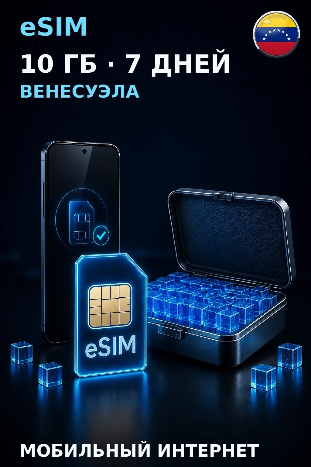 eSIM Венесуэла — 10 ГБ, 7 дней — интернет